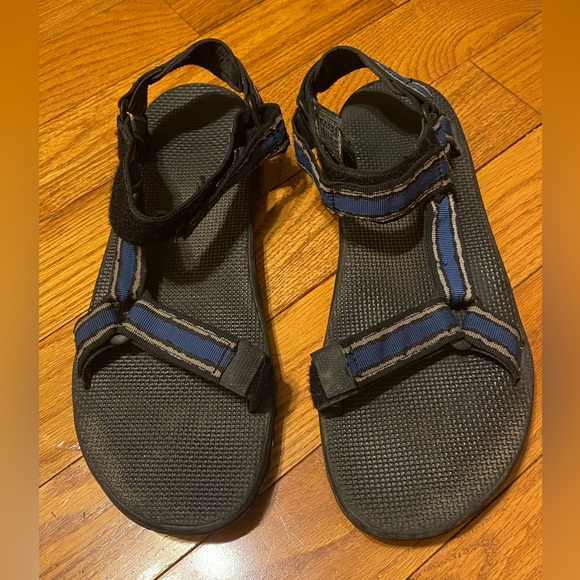 Mens Teva Storm Trail Hiking Sandals Blue Gray 1535 Size 12 - Picture 1 of 5
